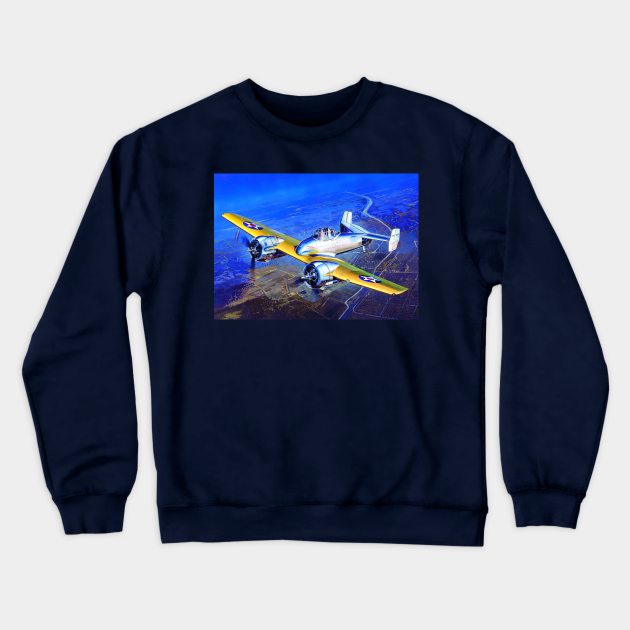 XF5 F1 Airplane Crewneck Sweatshirt by Aircraft.Lover